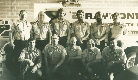 Group photo of Associated's 1979-1980 service team