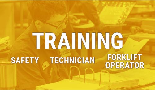 Safety Training, Technician Training, and Forklift Operator Training
