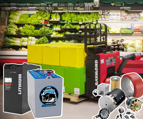 Forklifts, batteries, and parts