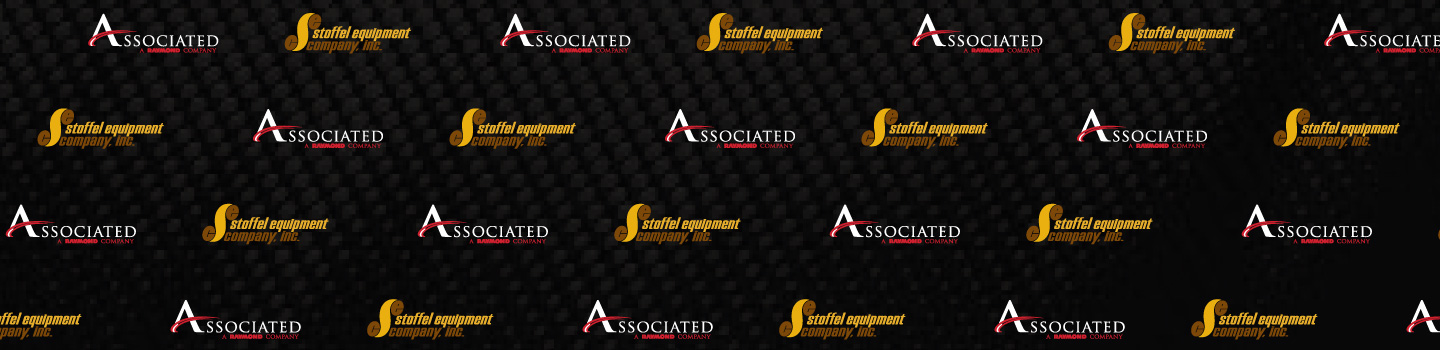 Associated and Stoffel logos in a pattern