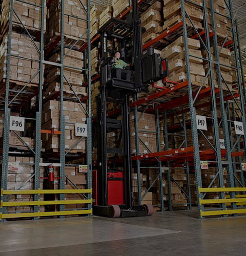 swing reach truck, turret truck, narrow aisle forklift