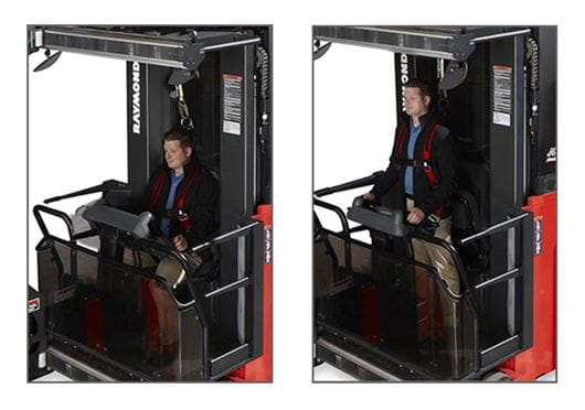 Raymond 9800 Swing Reach Truck Operating Positions