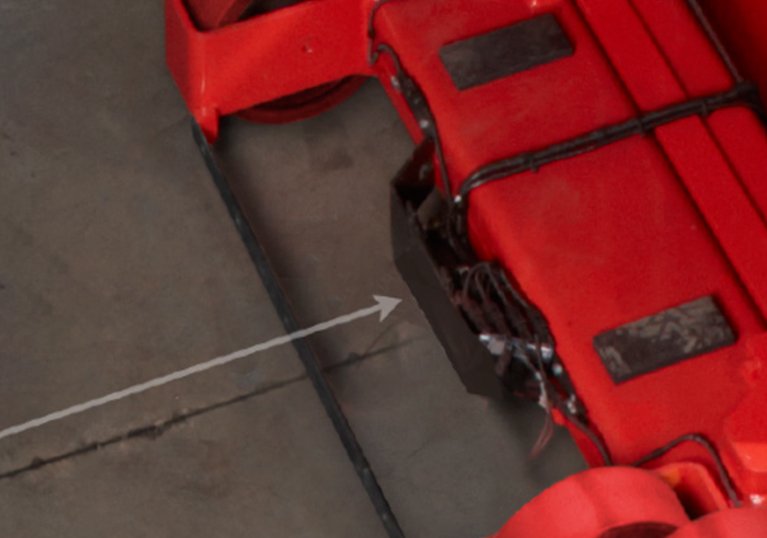 Raymond 9800 Swing Reach Truck Wire Guidance Feature