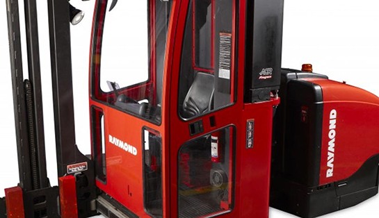 Raymond 9800 Swing Reach Turret Truck with Optional Enclosed Operator's Cab